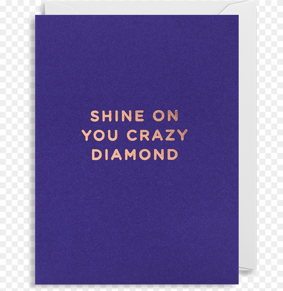 Shine On You Crazy Diamond Mini Card Shine On You Crazy Diamond, Book, Publication, Purple, Text Free Transparent Png