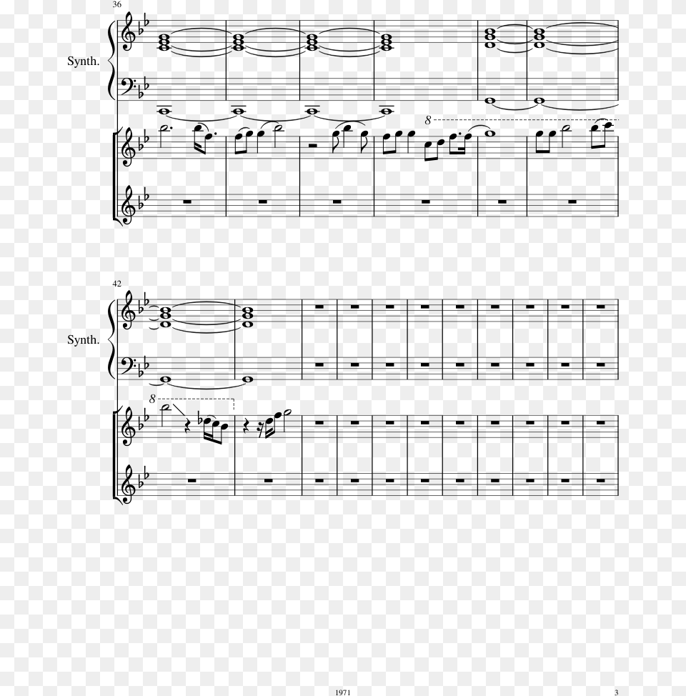 Shine On You Crazy Diamond Sheet Music Composed By Sheet Music, Gray Free Transparent Png