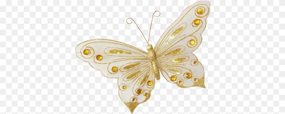Shine White U0026 Gold Butterfly Graphic By Sheila Reid White And Gold Butterfly, Accessories, Jewelry, Animal, Insect Png Image