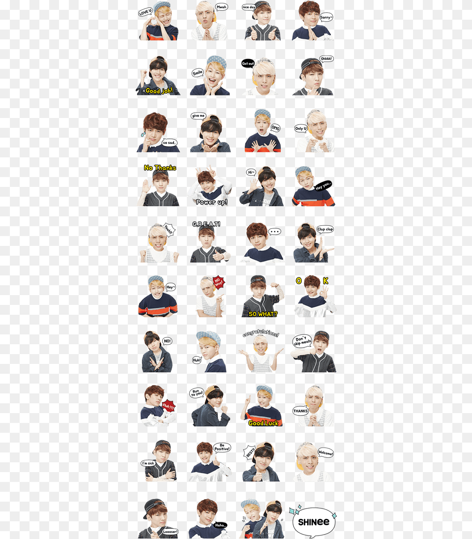 Shinee Special Bts Sticker Line, Art, Collage, Baseball Cap, Cap Free Transparent Png