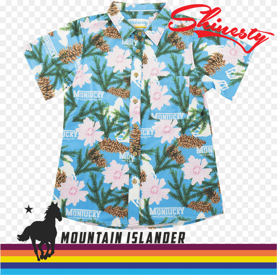 Shinesty And Montucky Hawaiian Shirtclass Montucky Cold Snacks Shirt, Beachwear, Clothing, Animal, Horse Free Png