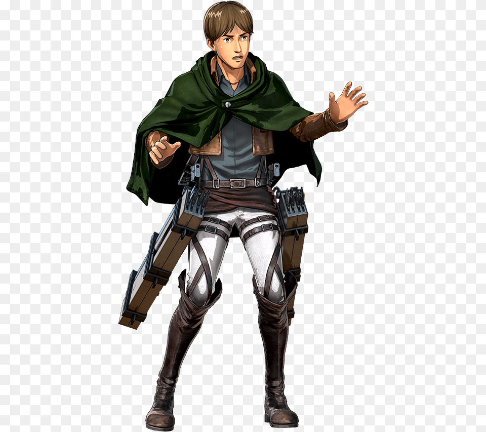 Shingeki No Kyojin Koei Tecmo Attack Hange Zoe Video Game, Person, Book, Comics, Publication Png Image