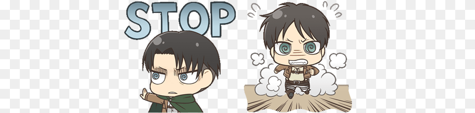 Shingeki No Kyojin Wallpaper Possibly Containing Anime Ataque Alos Titanes Chibi, Book, Comics, Publication, Baby Free Png