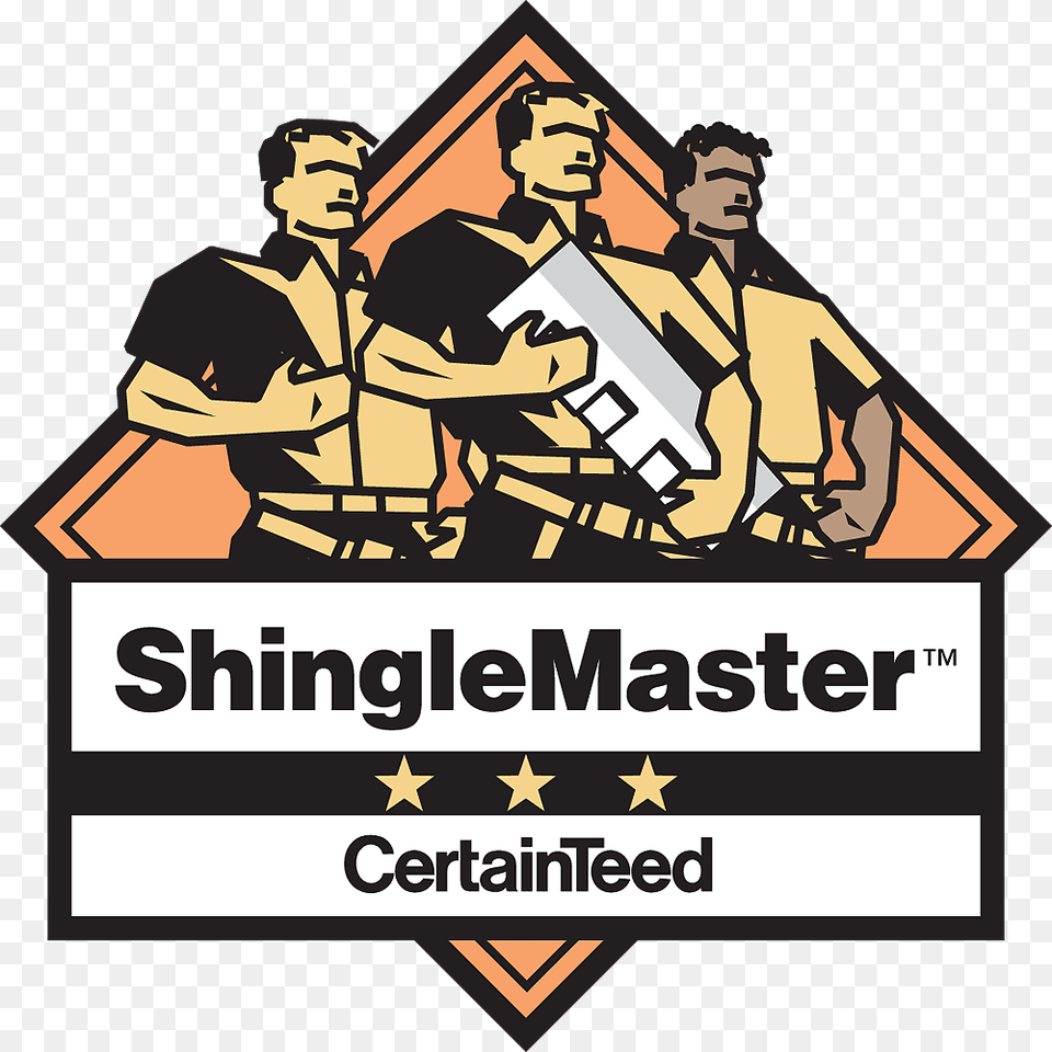 Shinglemasterlogo Shingle Master Certainteed, Advertisement, Poster, Adult, Person Free Transparent Png