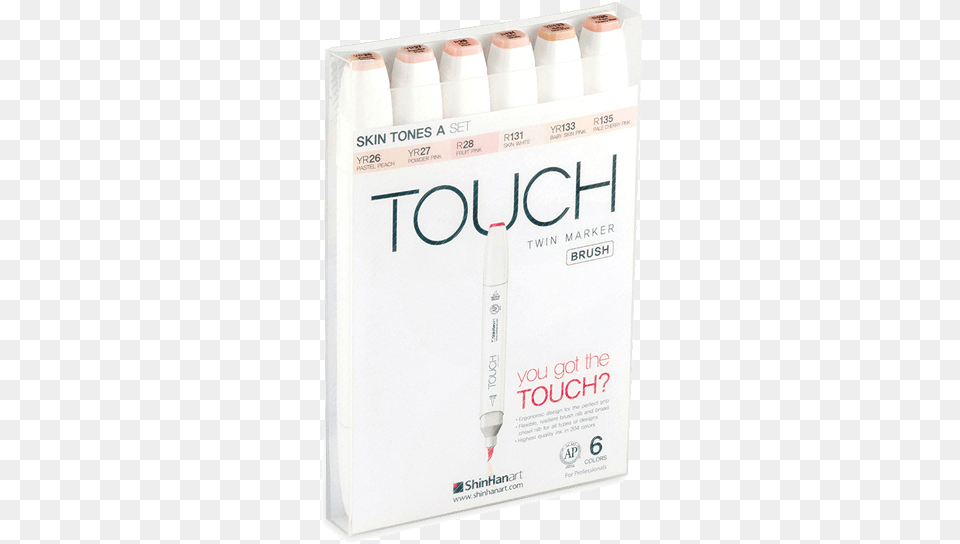 Shinhan Touch Twin Brush Marker Set Of 6 Skin Tones Shinhan Touch Twin Art Markers Flexible Brush Medium Free Png Download