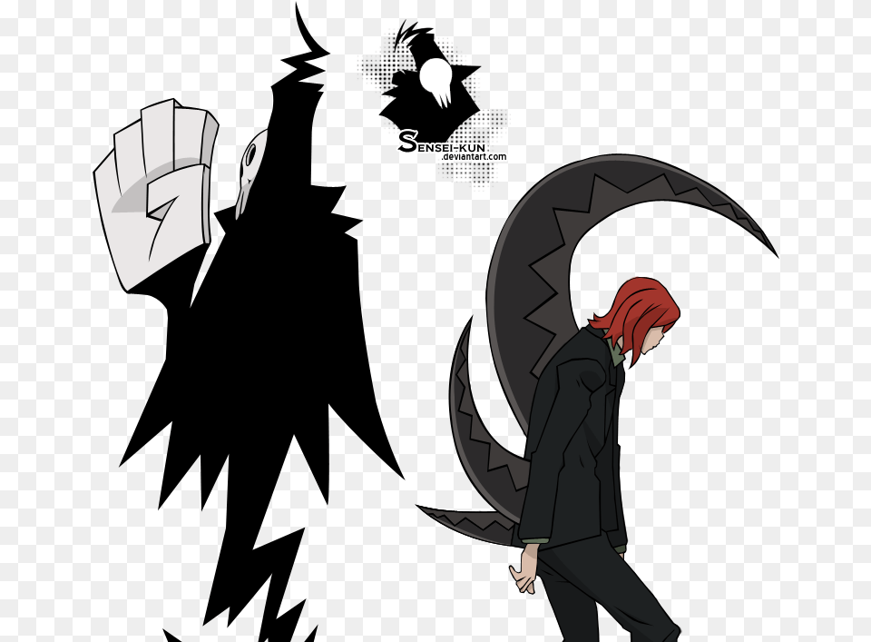 Shinigami And Death Scythe Shinigami Death Soul Eater, Adult, Male, Man, Person Free Transparent Png