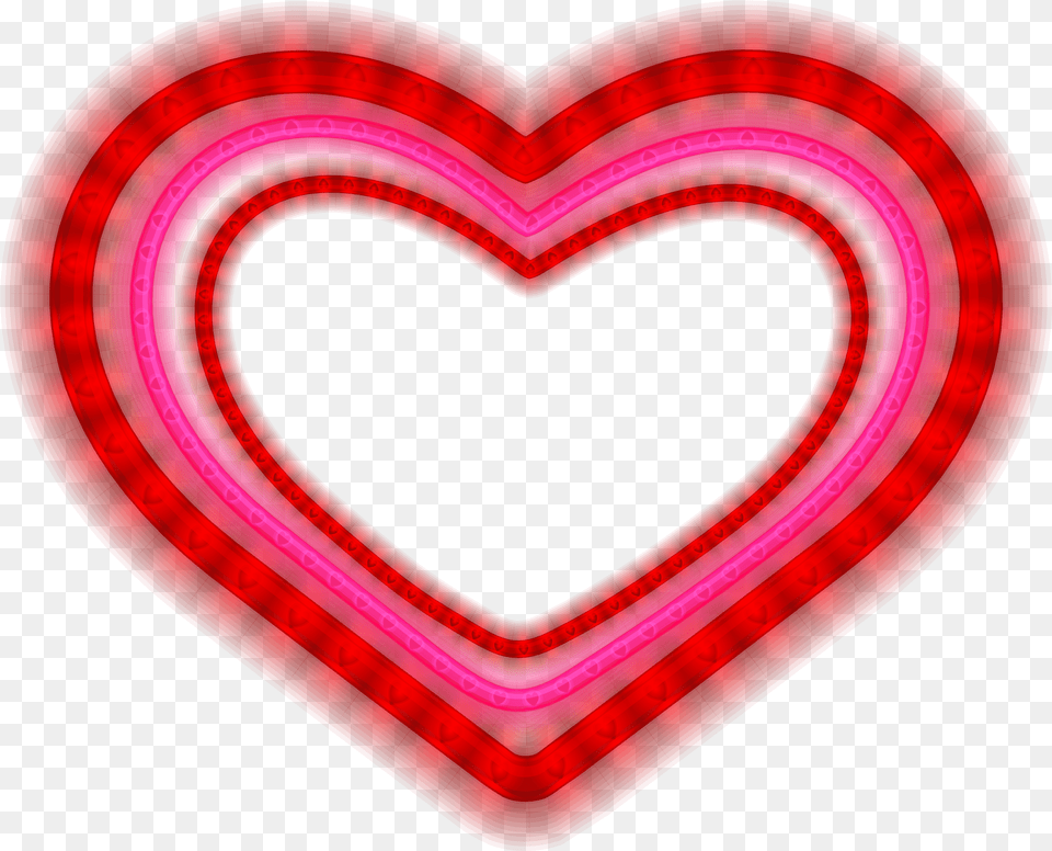 Shining Heart Clipart Image Love Heart And Red Rose, Light, Neon Free Transparent Png