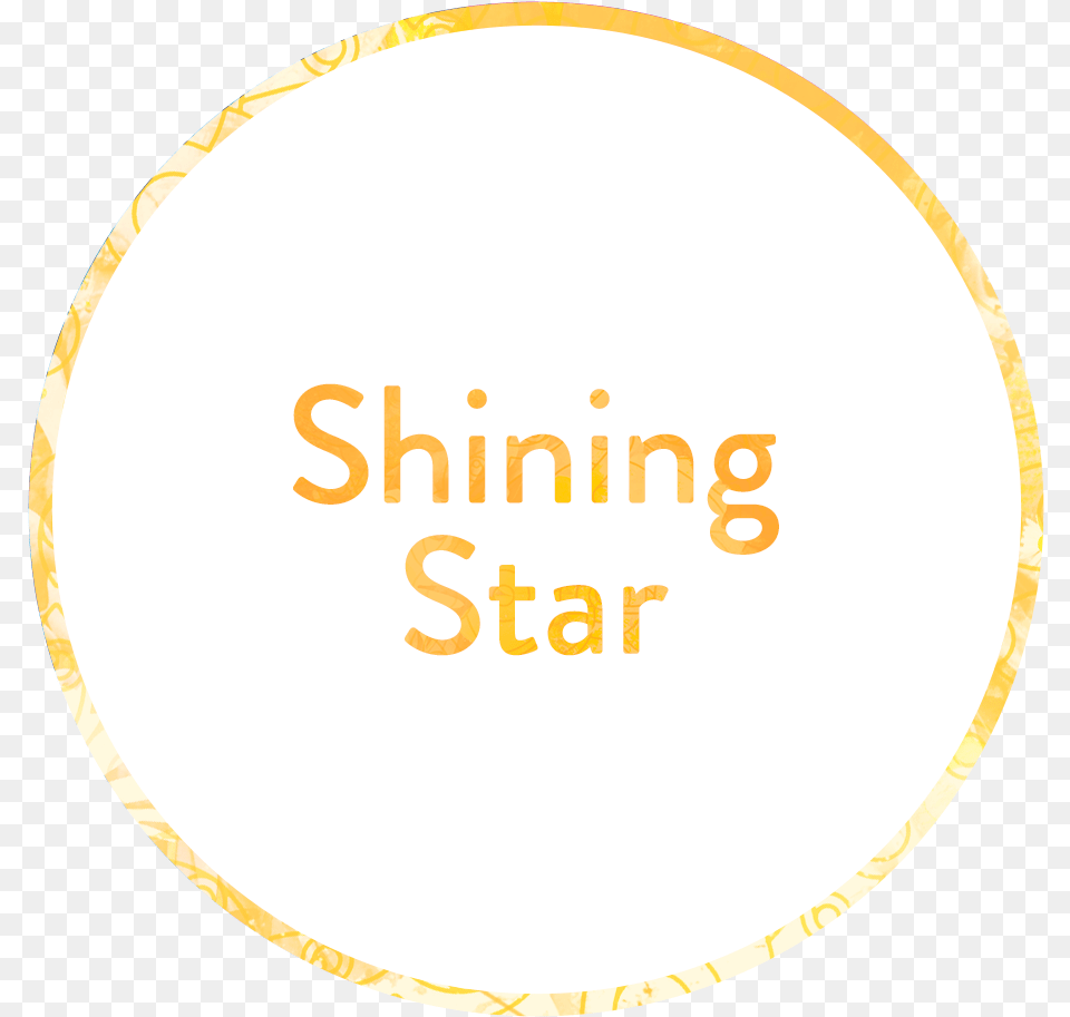 Shining Star, Disk, Gold, Text Png Image