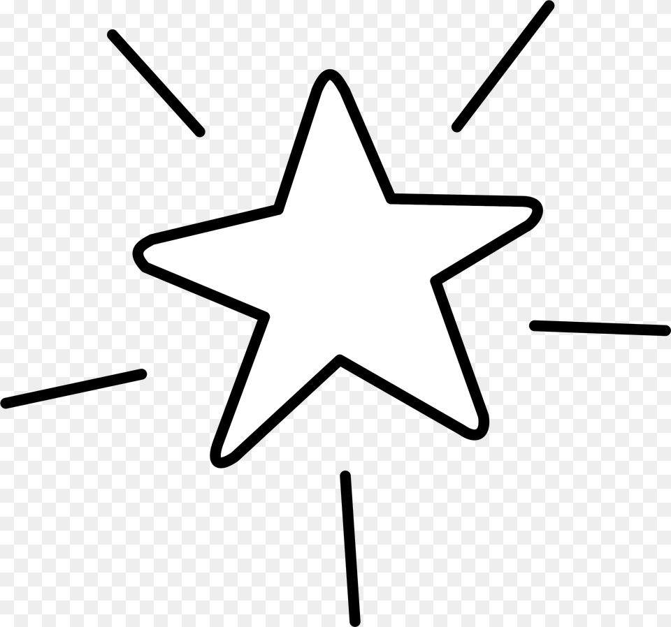 Shining Star Files Shining Star Clipart Black And White, Star Symbol, Symbol Free Png