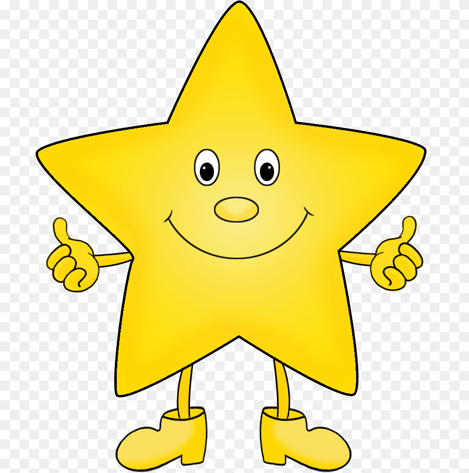 Shining White Star Download Star With Arms And Legs, Symbol, Face, Head, Person Free Png