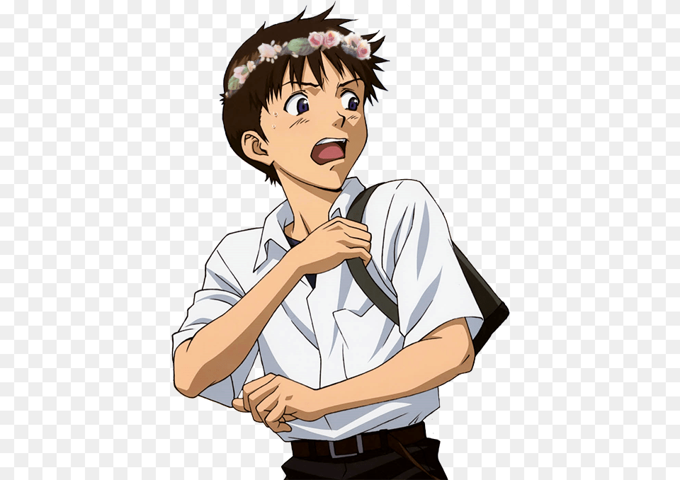 Shinji Ikari Flower Crown Download Transparent Shinji Ikari, Adult, Person, Female, Woman Png Image