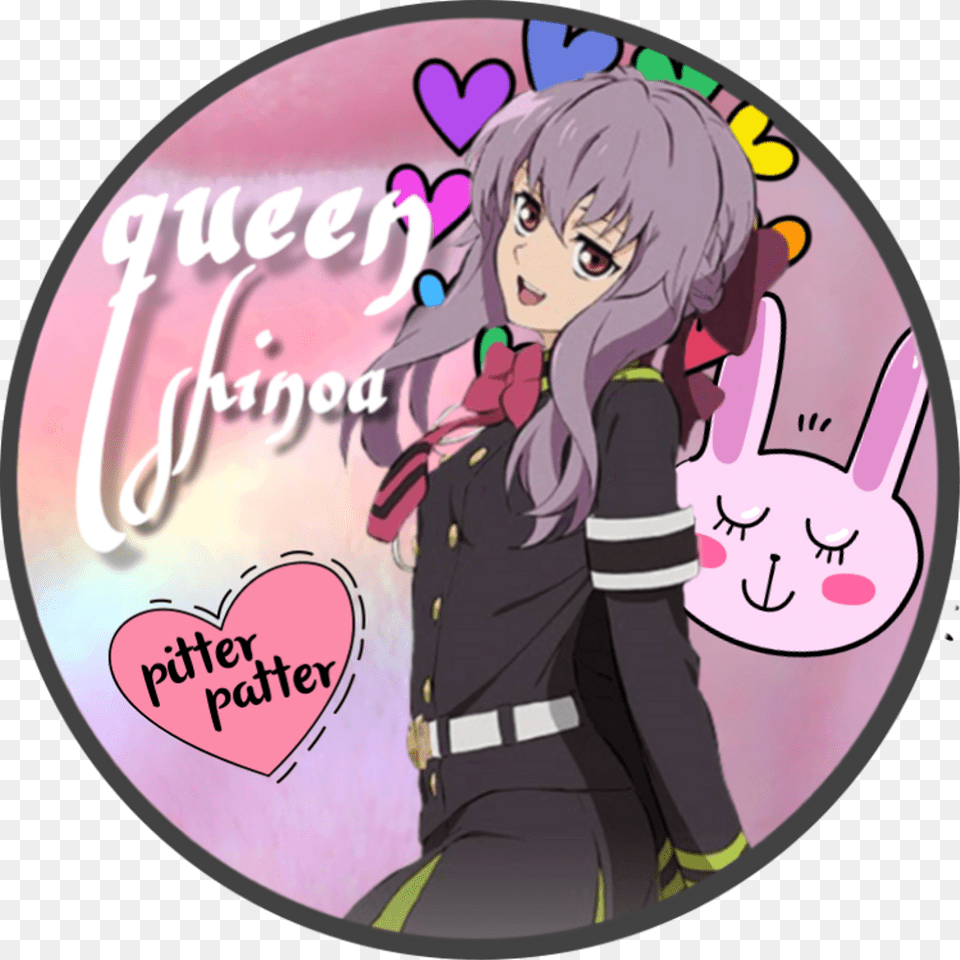 Shinoa Sticker Shinoa Owari No Seraph, Book, Comics, Publication, Person Png