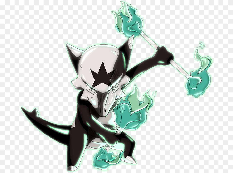 Shiny Alolan Marowak, Sword, Weapon, Adult, Female Free Png