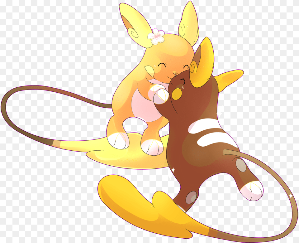 Shiny Alolan Raichu Fanart Clipart Animal, Mammal, Baby, Person Free Png Download