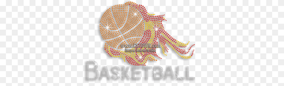 Shiny Basketball On Fire Iron On Rhinestone Transfer Graphic Design, Accessories, Pattern, Bead, Jewelry Free Png