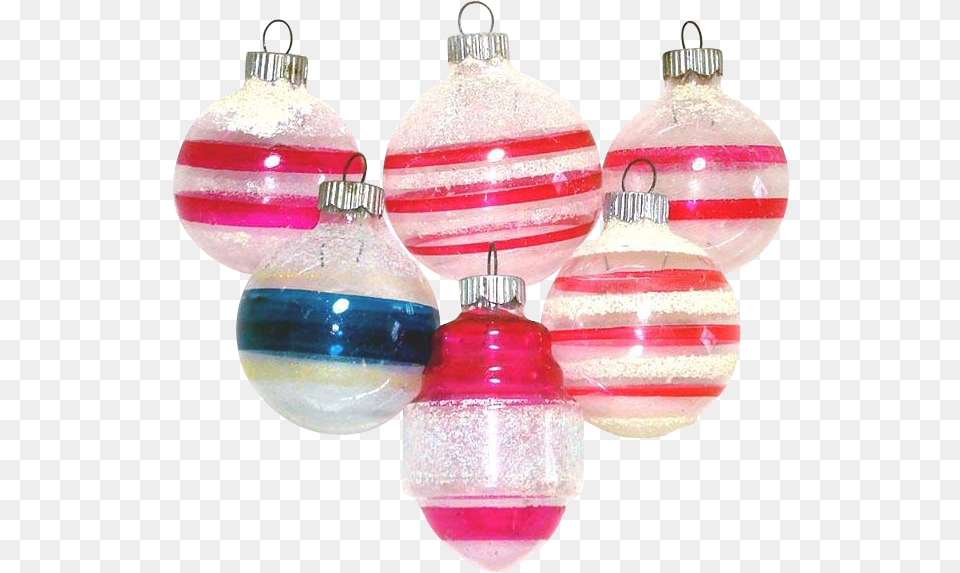 Shiny Brite Unsilvered Glass Mica Christmas War Ornaments Christmas Ornament, Accessories, Earring, Jewelry, Bottle Free Png Download