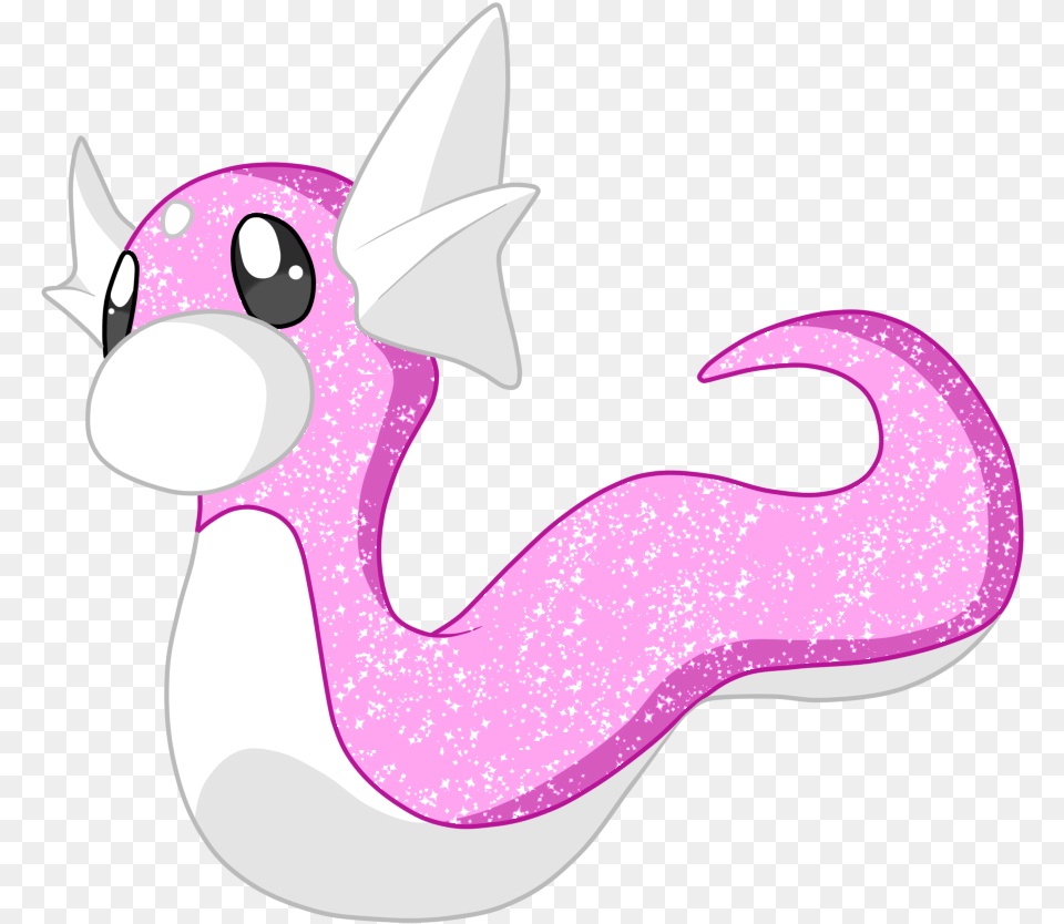 Shiny Dratini, Purple, Animal, Fish, Sea Life Free Png