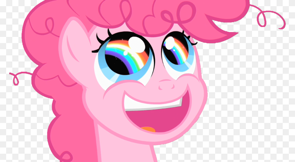 Shiny Eyes Pinkie Pie Rainbow Eyes, Art, Graphics, Face, Head Png