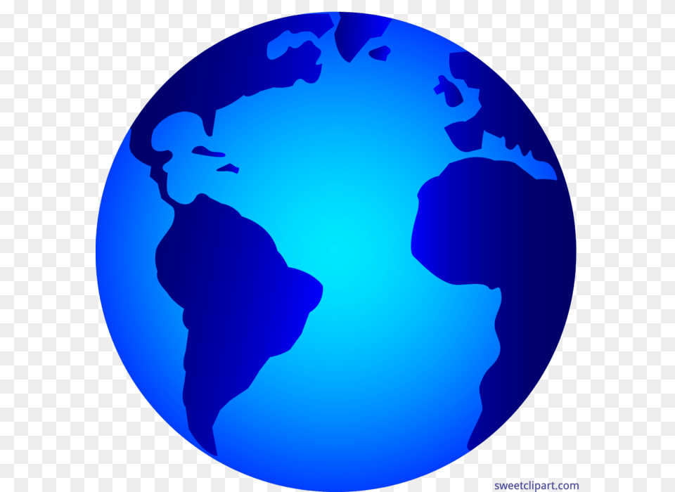 Shiny Glossy Blue Earth Clip Art, Astronomy, Globe, Outer Space, Planet Png Image