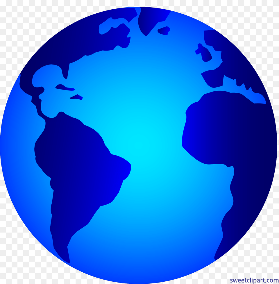 Shiny Glossy Blue Earth Clip Art, Astronomy, Globe, Outer Space, Planet Png Image