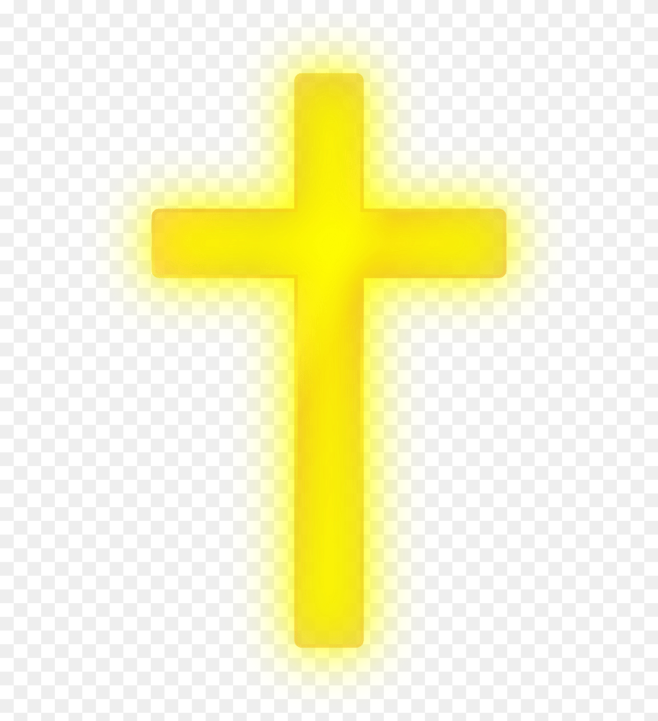 Shiny Golden Cross, Symbol Free Png Download
