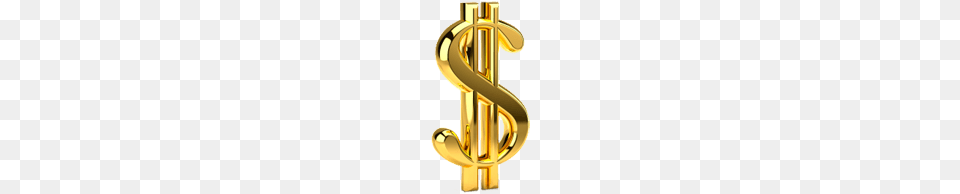 Shiny Golden Dollar, Cross, Symbol, Musical Instrument Free Transparent Png