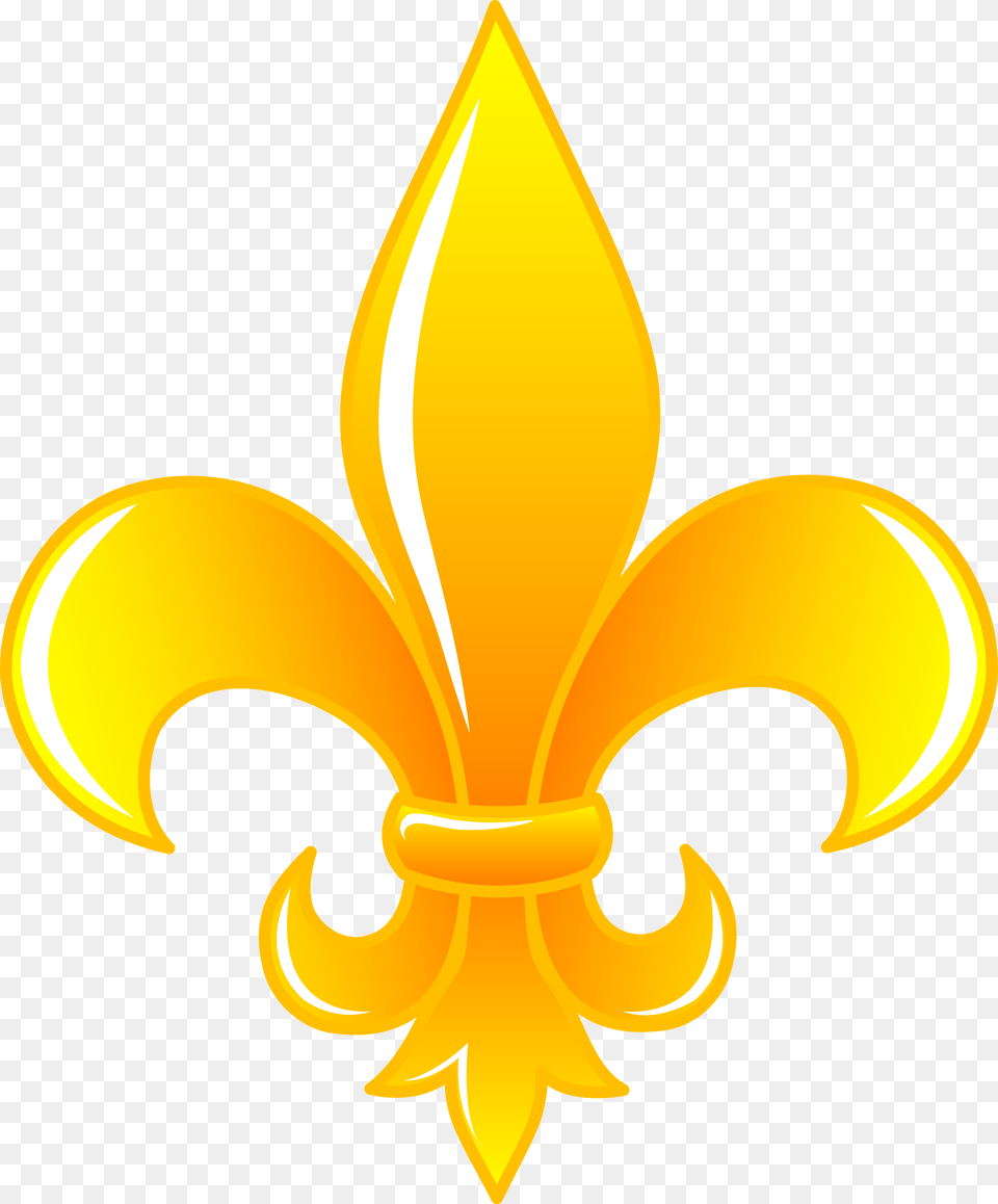 Shiny Golden Fleur De Lis Fleur De Lis Gold, Candle Free Transparent Png