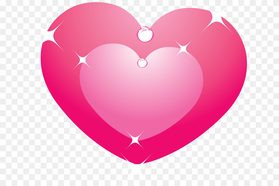 Shiny Heart Heart, Balloon Free Png Download