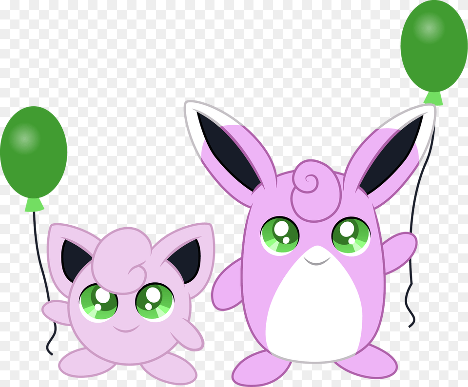 Shiny Jigglypuff And Wigglytuff, Balloon, Purple, Animal, Mammal Free Png Download