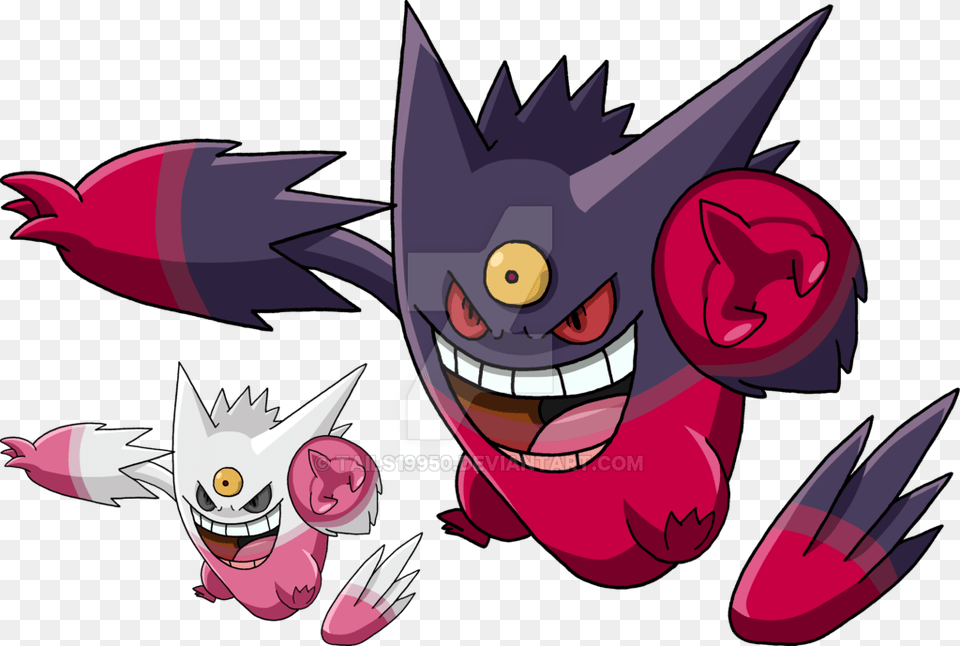 Shiny Mega Gengar Back, Book, Comics, Publication, Animal Free Png