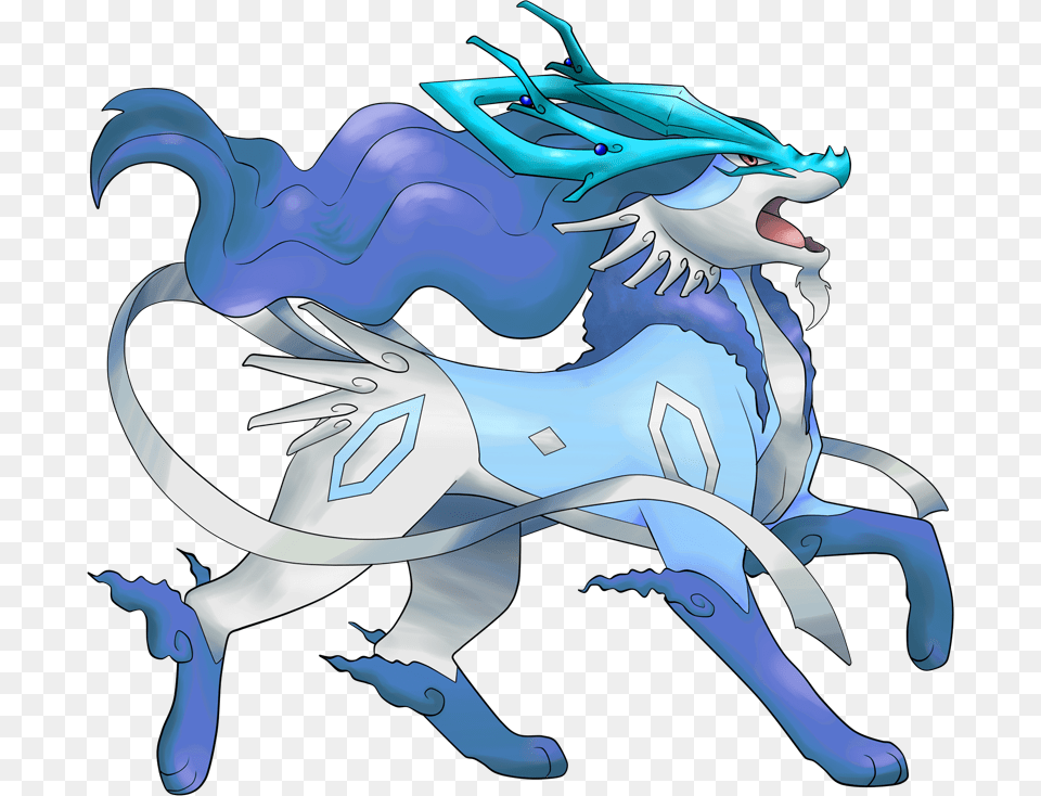 Shiny Mega Suicune Pokemon Shiny Mega Suicune, Dragon, Adult, Female, Person Png Image