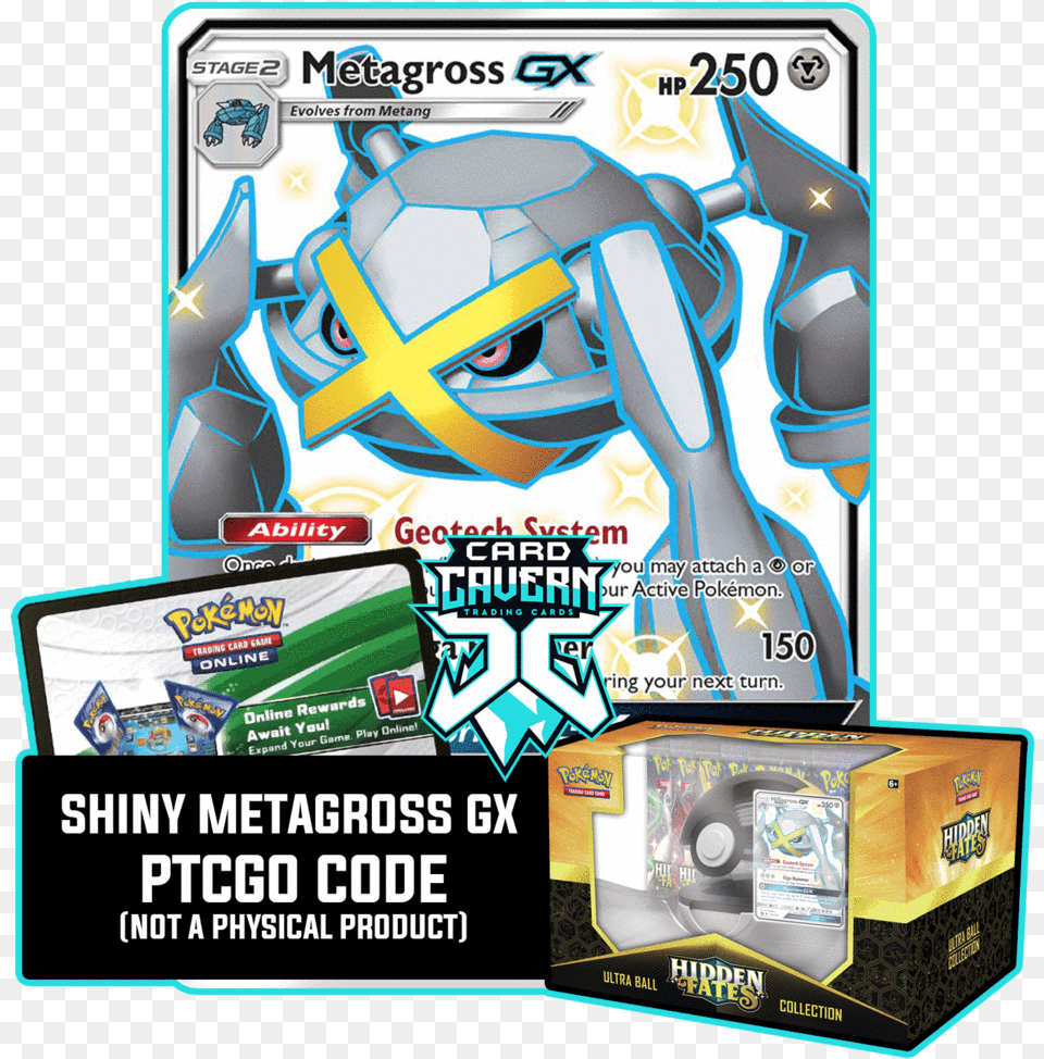 Shiny Metagross Gx Ptcgo Code Shiny Gx Pokemon Cards, Advertisement, Poster, Book, Comics Free Transparent Png