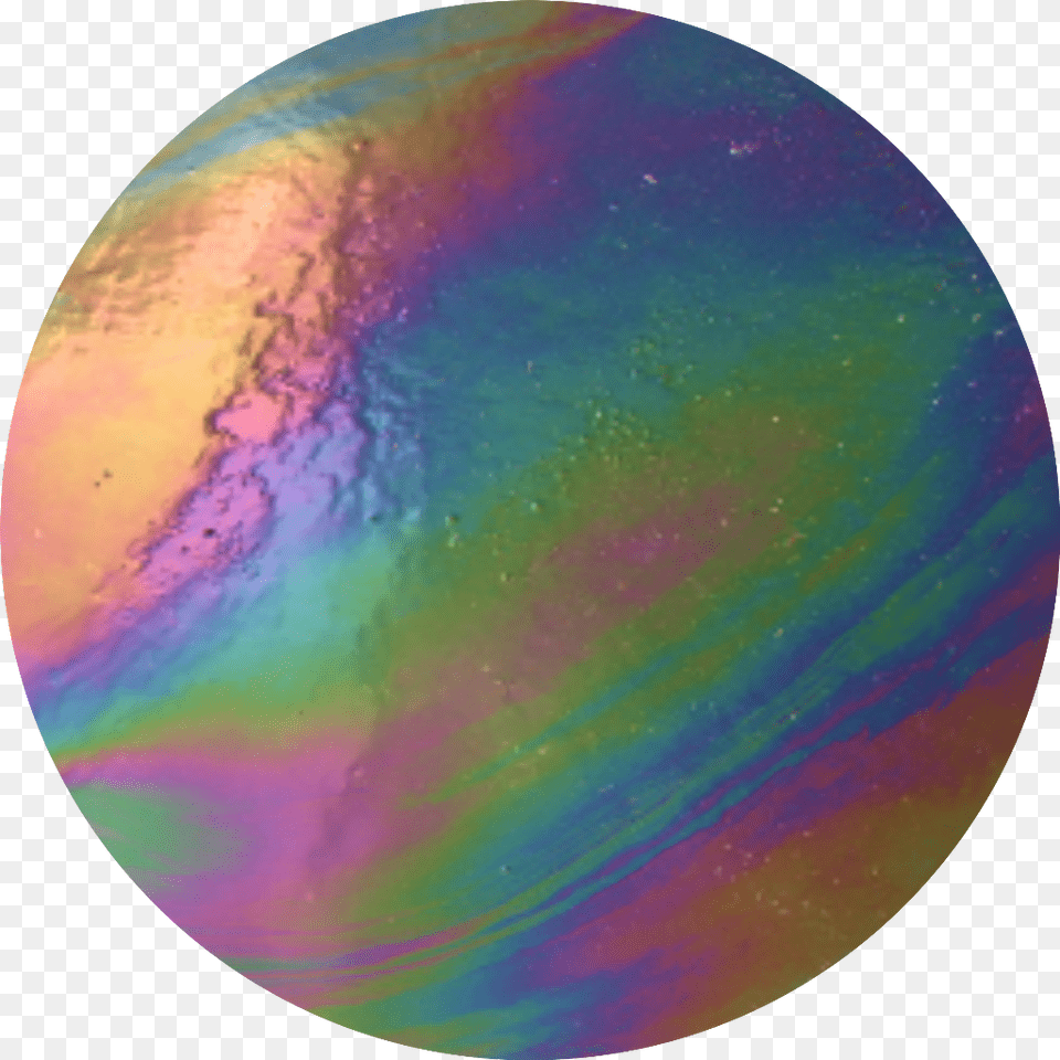 Shiny Metalic Rainbow Circle Aesthetic Background Circle, Disk, Astronomy, Outer Space, Planet Free Png Download