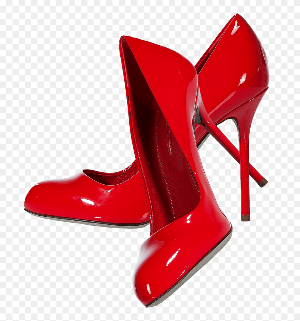 Shiny Pair Of Red Women Shoes, Clothing, Footwear, High Heel, Shoe Png Image