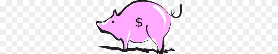 Shiny Pink Piggy Bank Clip Art, Animal, Hog, Mammal, Pig Png Image