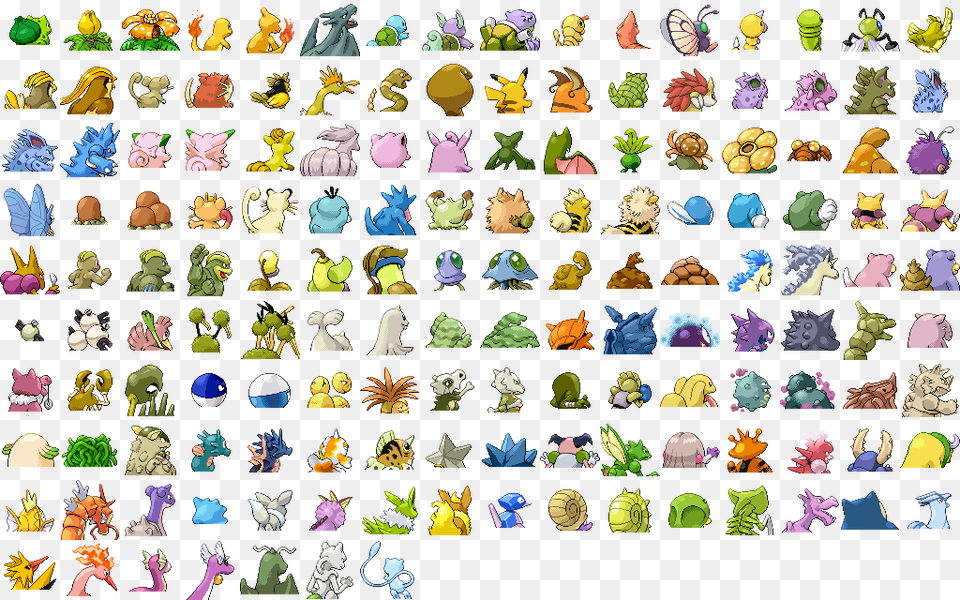Shiny Pokemon Back Sprites, Art, Collage, Person, Plant Png