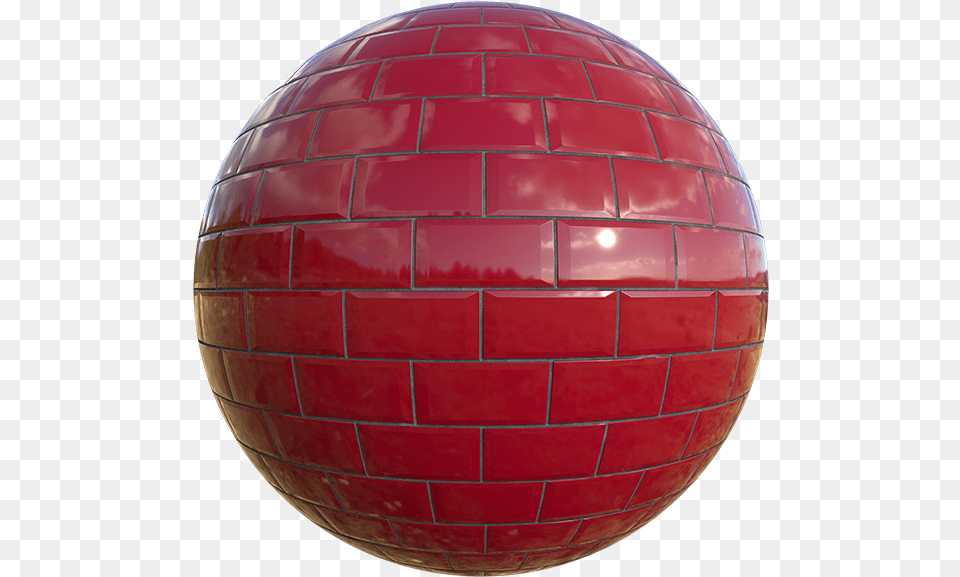 Shiny Red Brick Texture For Wall Decoration Seamless Sphere, Photography Free Png Download