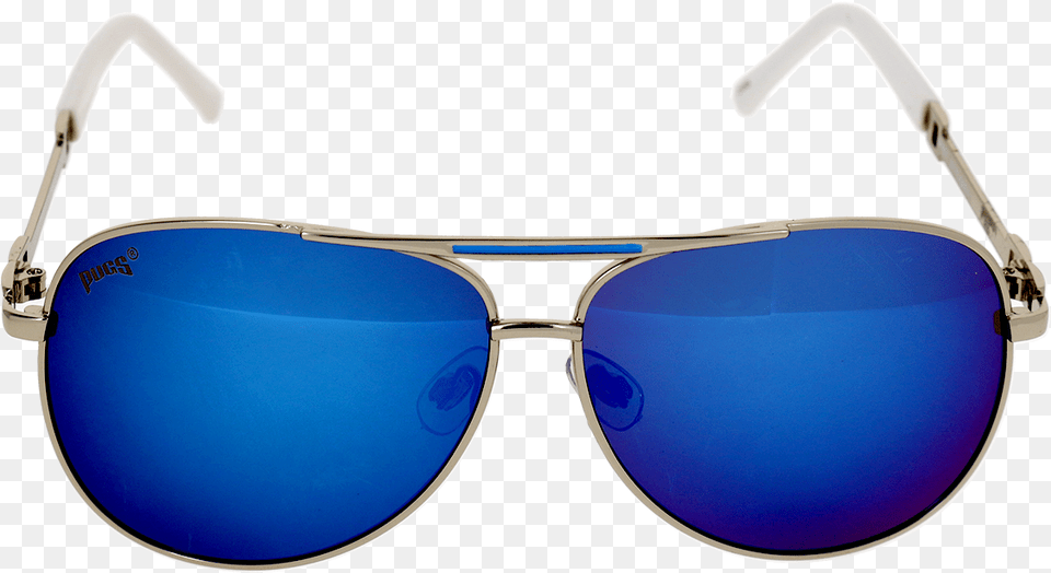 Shiny Silver Frame Ice Blue Mirror Lens Reflection, Accessories, Glasses, Sunglasses Png