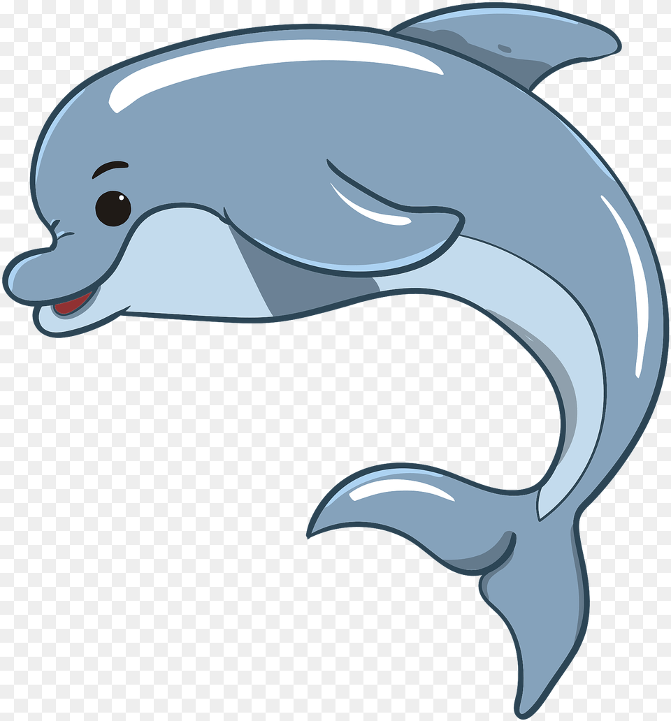 Shiny Smiley Dolphin Clipart, Animal, Mammal, Sea Life, Fish Free Png