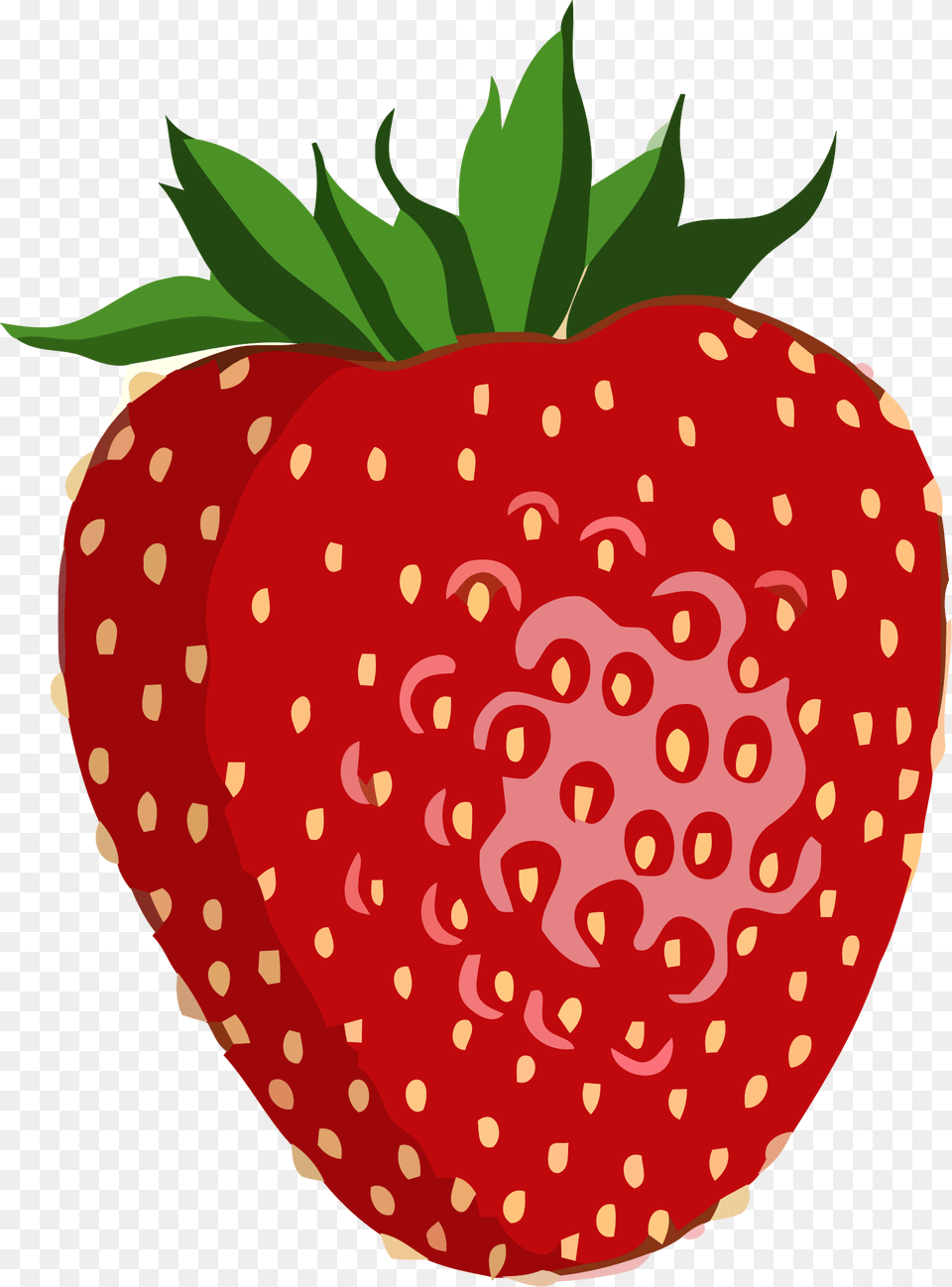 Shiny Strawberry Clip Arts Clipart Of A Strawberry, Berry, Food, Fruit, Plant Png Image