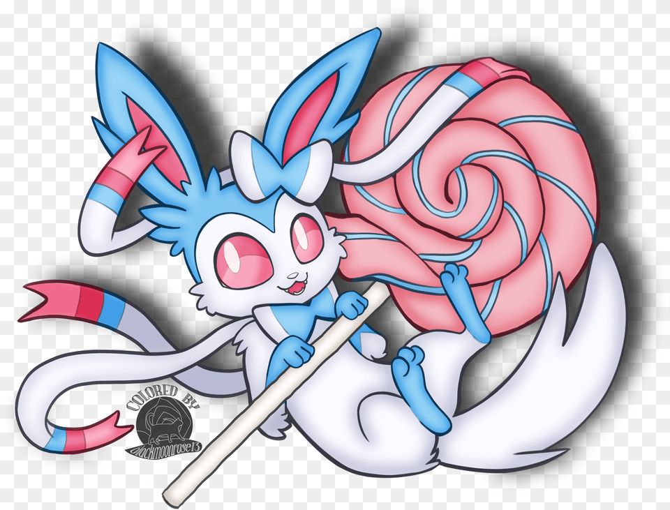 Shiny Sylveon With Lollipop Sheiny Sylveon With Lolypop, Candy, Food, Sweets, Dynamite Free Png