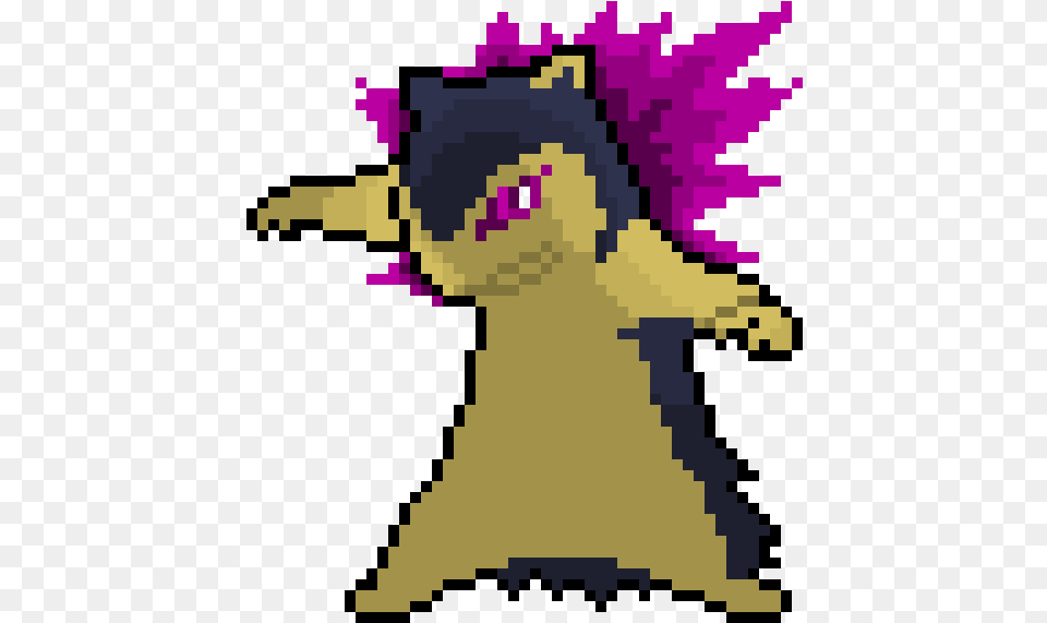 Shiny Typhlosion Pixel Art Maker Fictional Character, Purple, Graphics Png