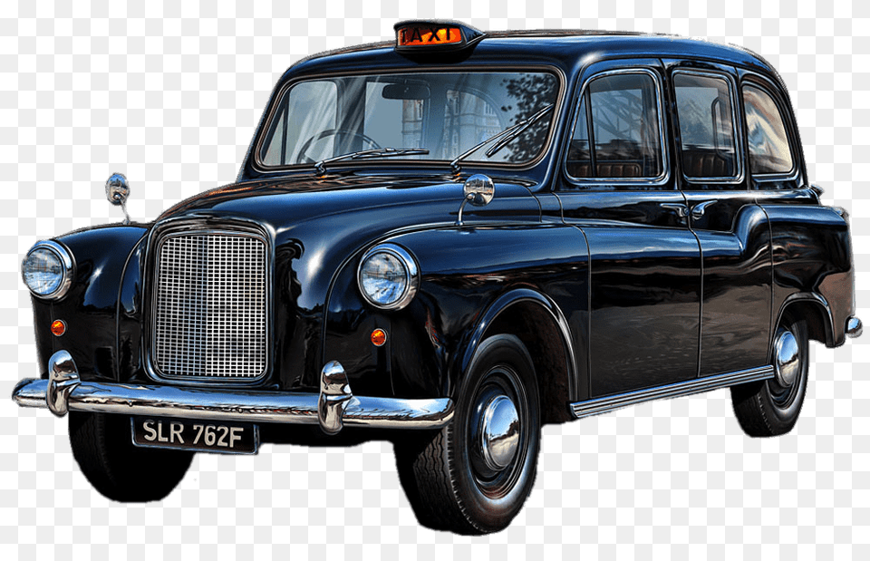 Shiny Uk Black Cab, Car, Transportation, Vehicle, Machine Free Png