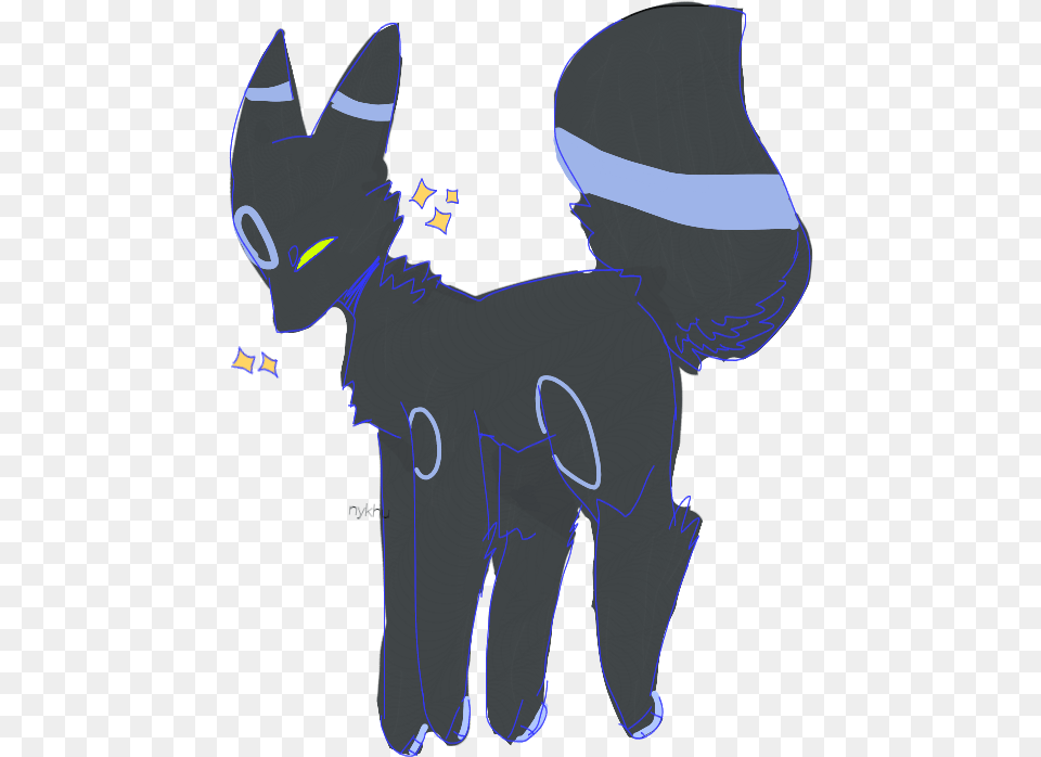 Shiny Umbreon Pokemonart Fox, Baby, Person, Animal, Cat Free Transparent Png