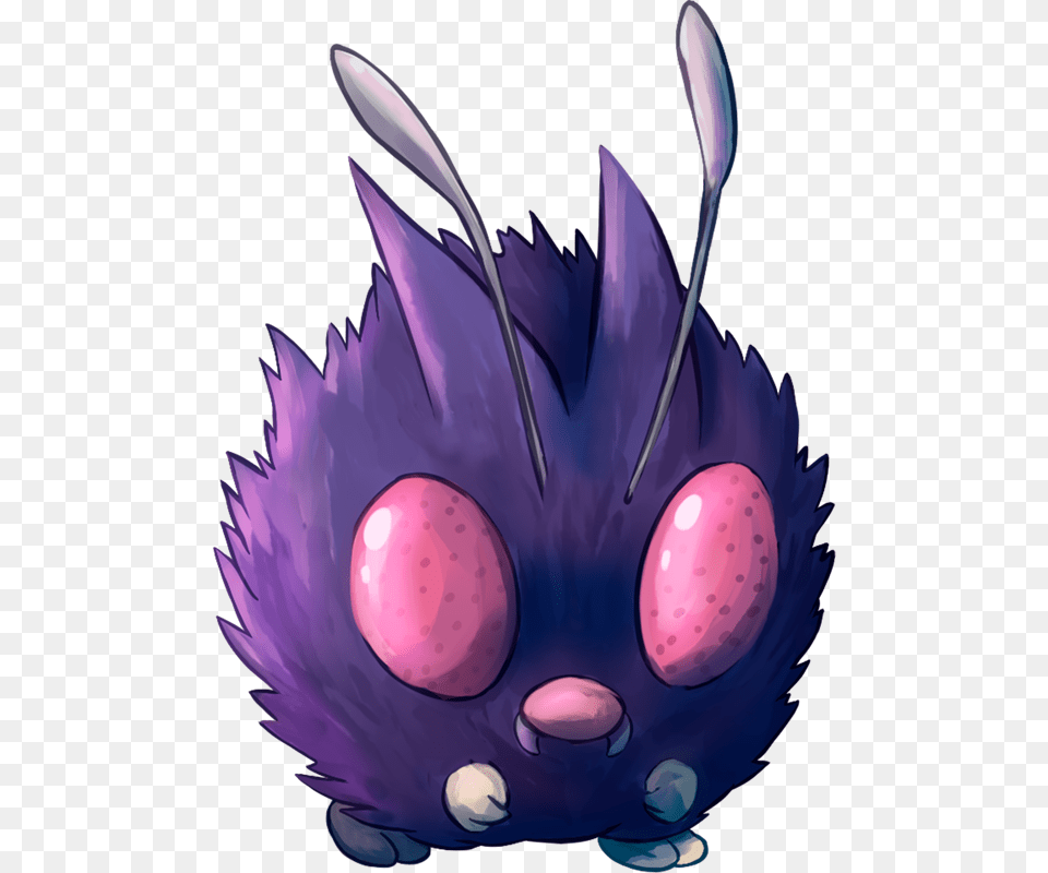 Shiny Venonat Pokemon Crystal, Art, Graphics, Purple, Cutlery Png Image