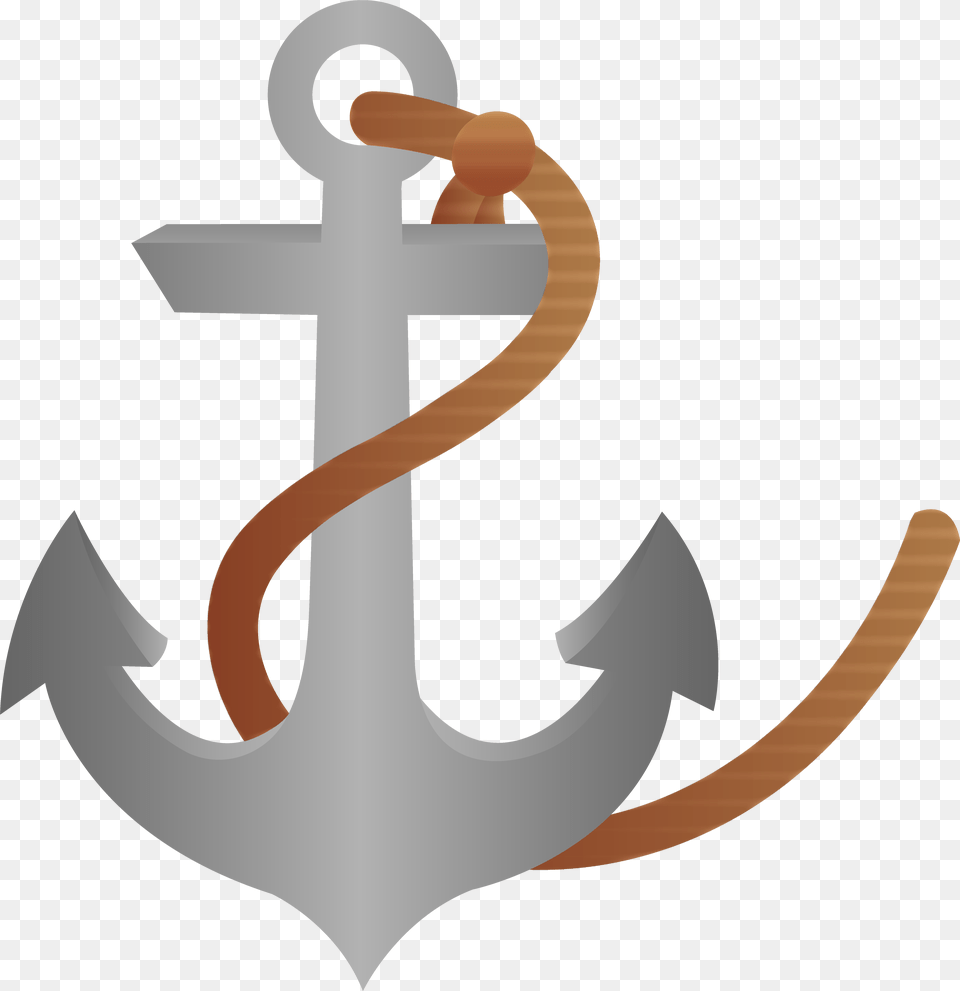 Ship Anchor With Rope Ship Anchor Clipart, Electronics, Hardware, Hook, Cross Png