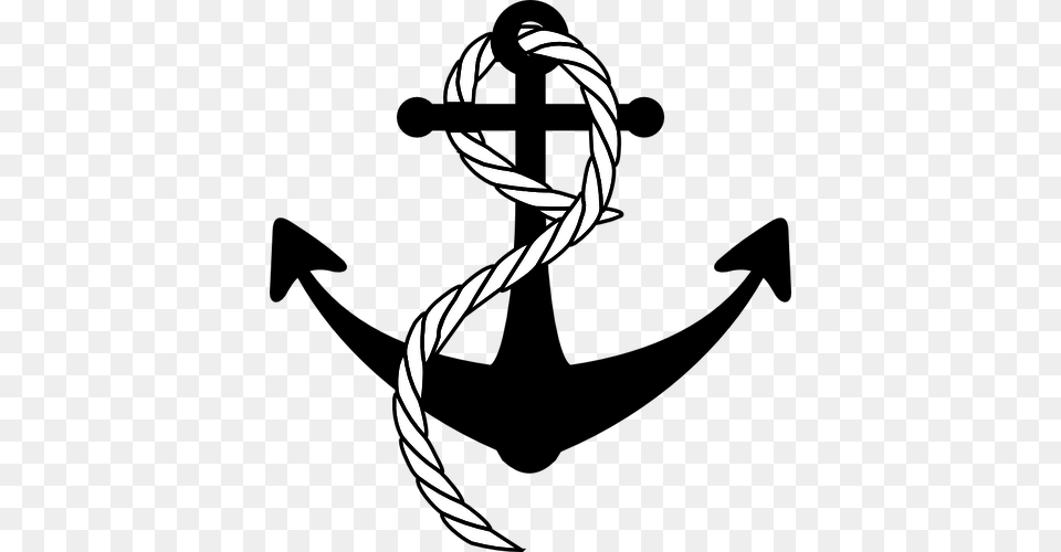 Ship Anchor With Rope Vector Png Image