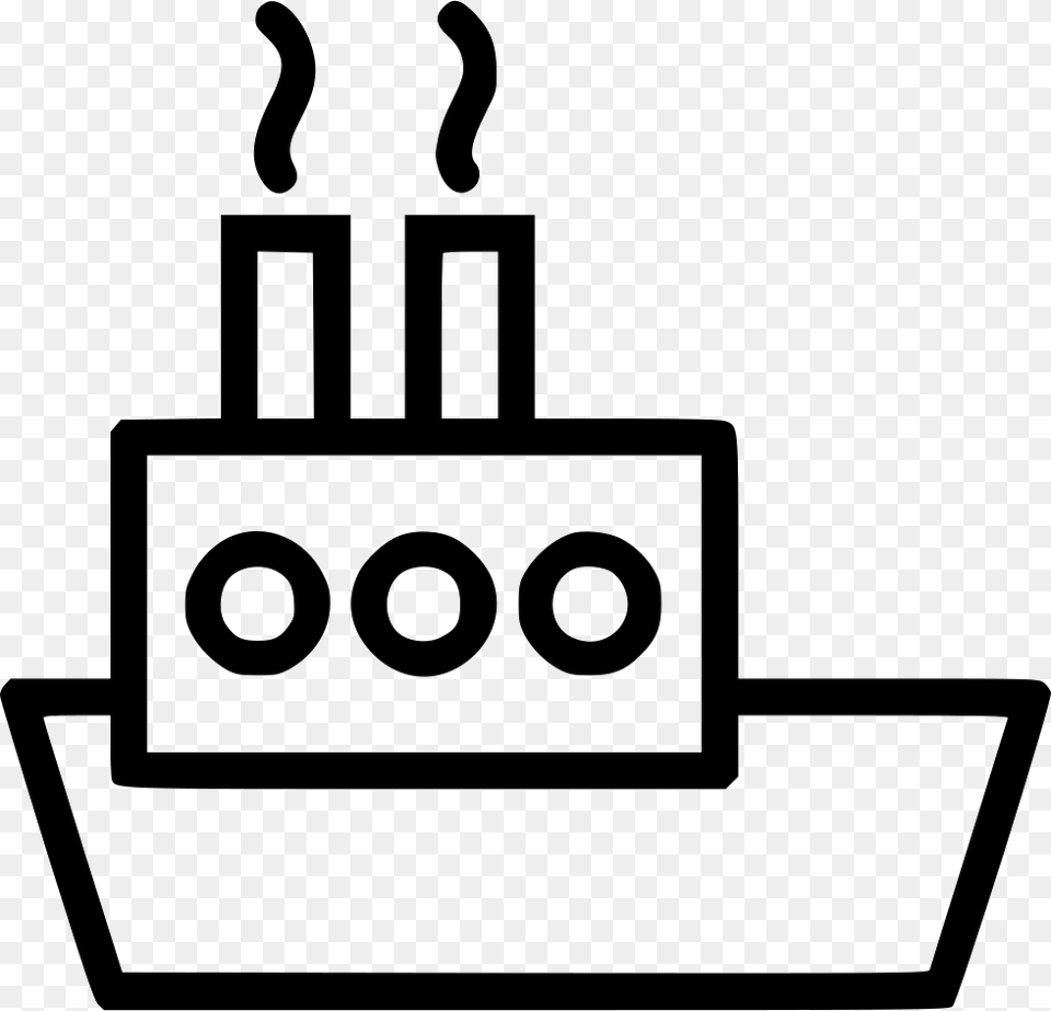 Ship Boat Production Factory Icon, Stencil, People, Person, Birthday Cake Free Transparent Png