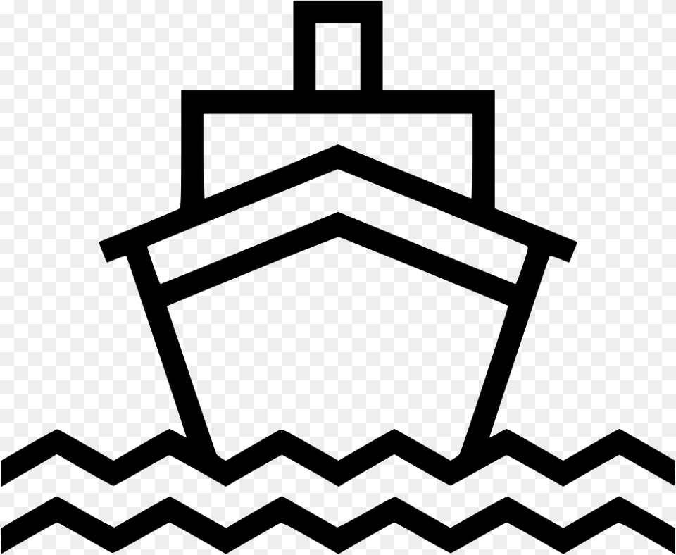 Ship Cruise Boat Sea Luxury Cruise Ship Clipart Black And White, Stencil, Lighting, Cross, Symbol Free Transparent Png