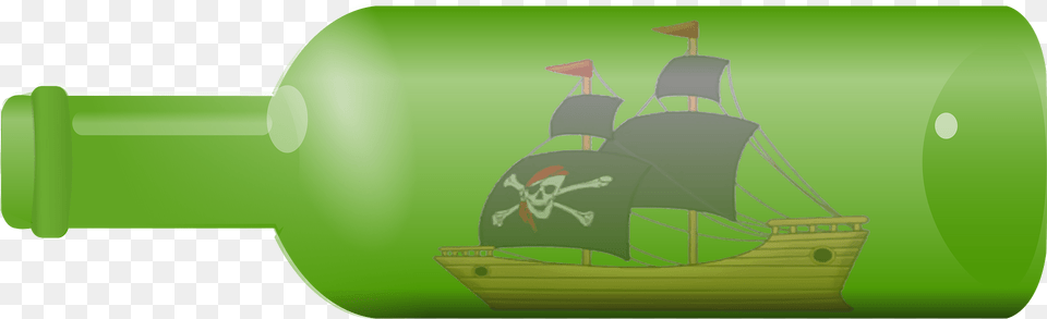 Ship In Bottle Clipart, Boat, Transportation, Vehicle, Green Free Transparent Png